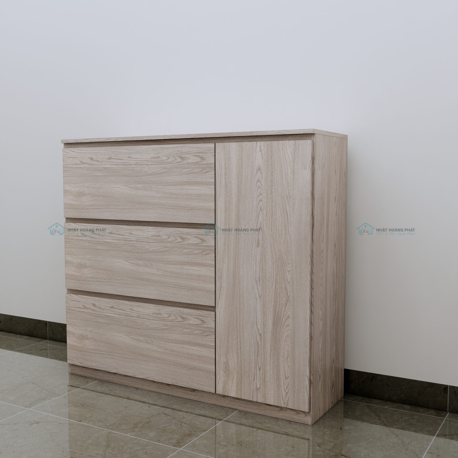 Tủ Tivi để sàn gỗ công nghiệp - MDF phủ Melamine