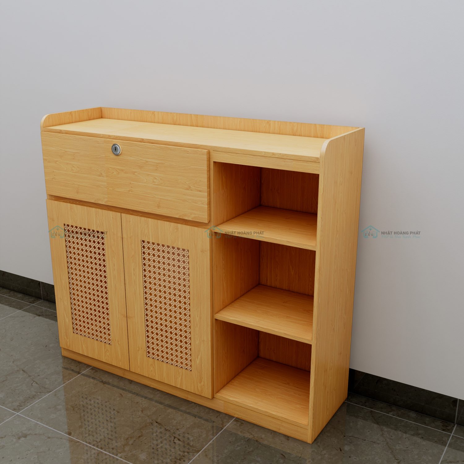 Tủ TV để sàn - MDF chống ẩm phủ Melamine