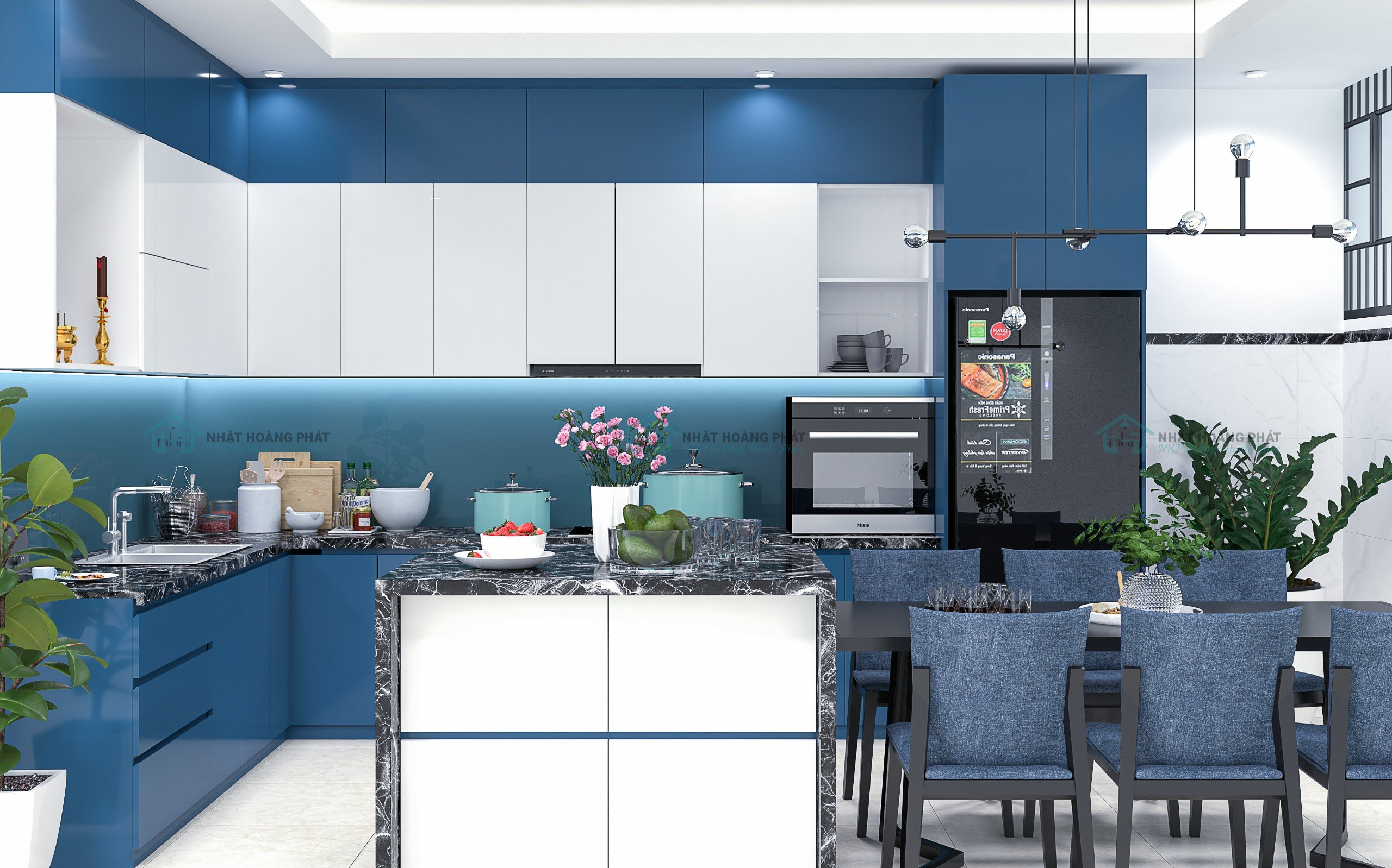 Tủ bếp Acrylic TB.NHP.Acr 001