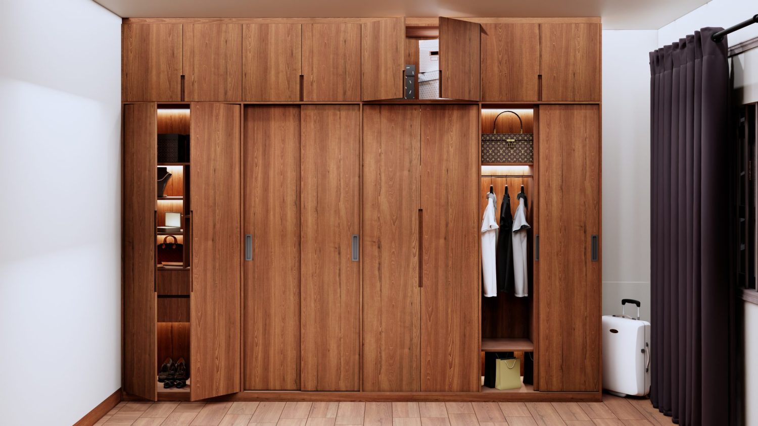 tủ quần áo MDF phủ Melamine