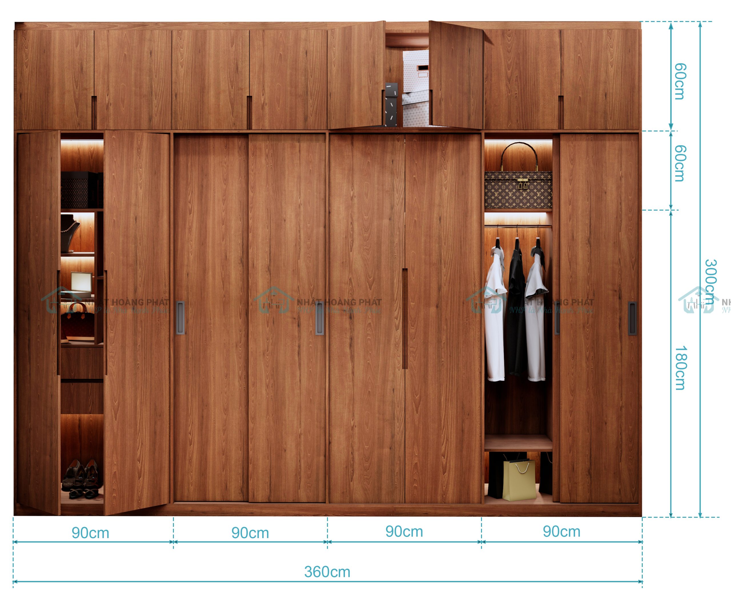 tủ quần áo mdf phủ melamine