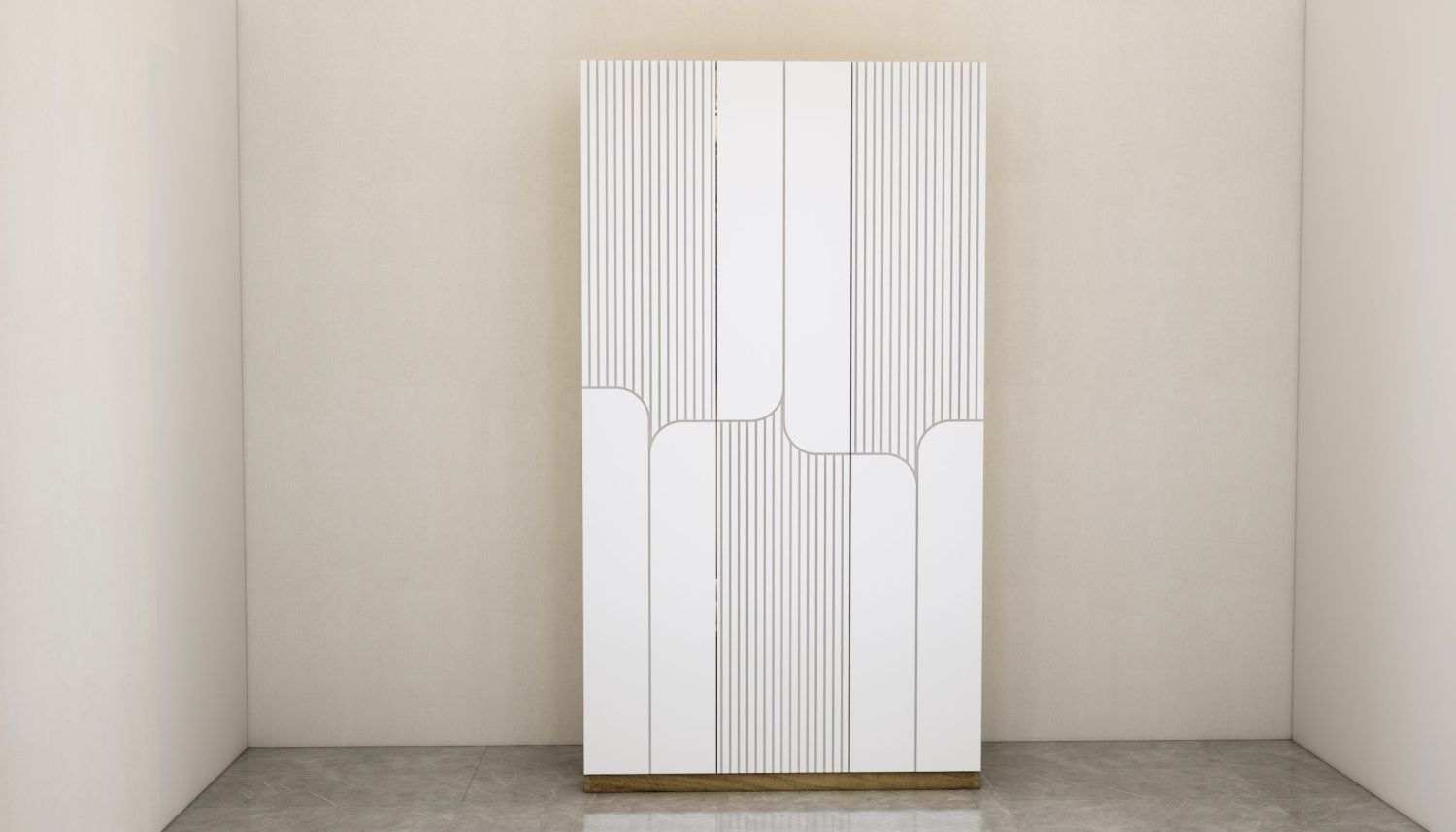 Tủ quần áo cánh sóng trang trí