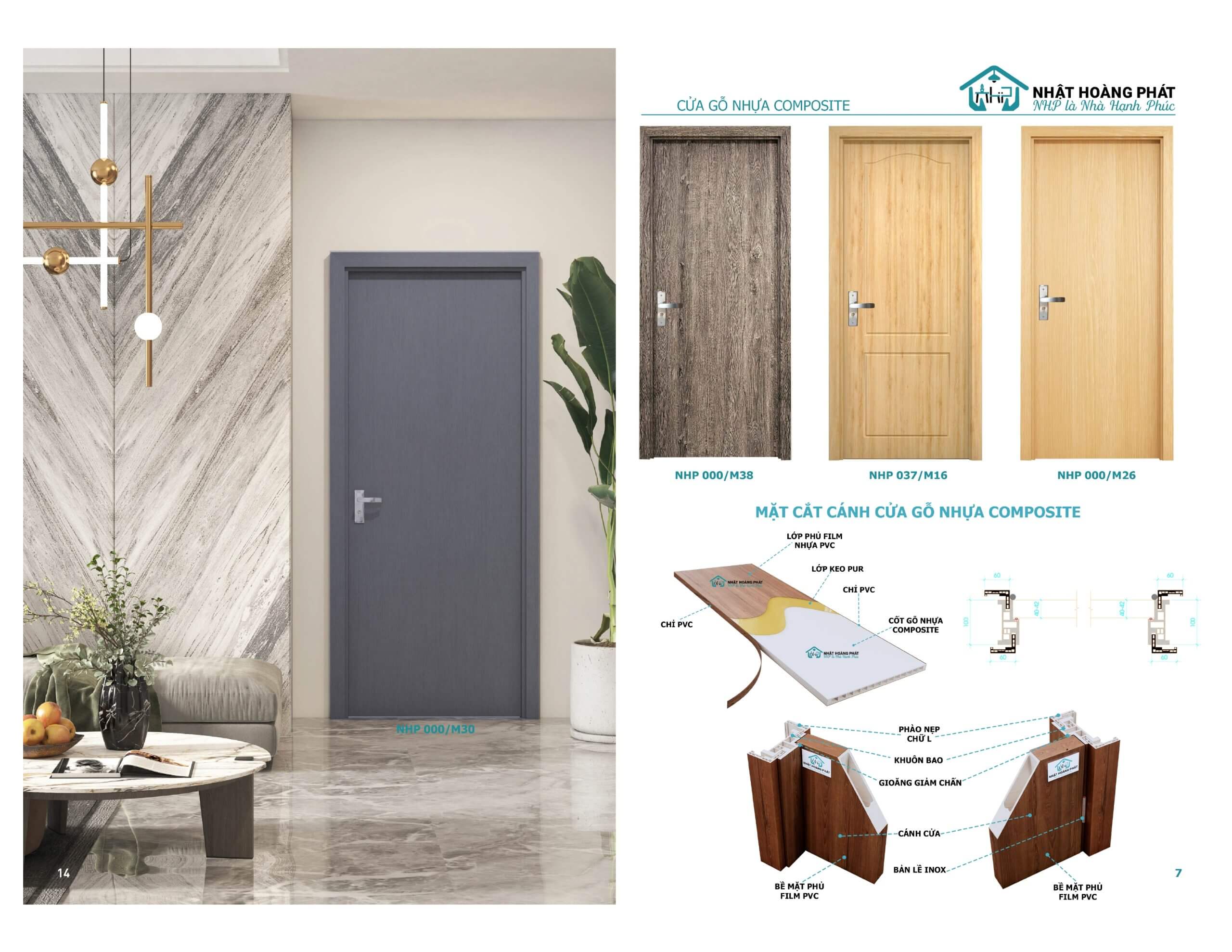 cửa nhựa gỗ composite