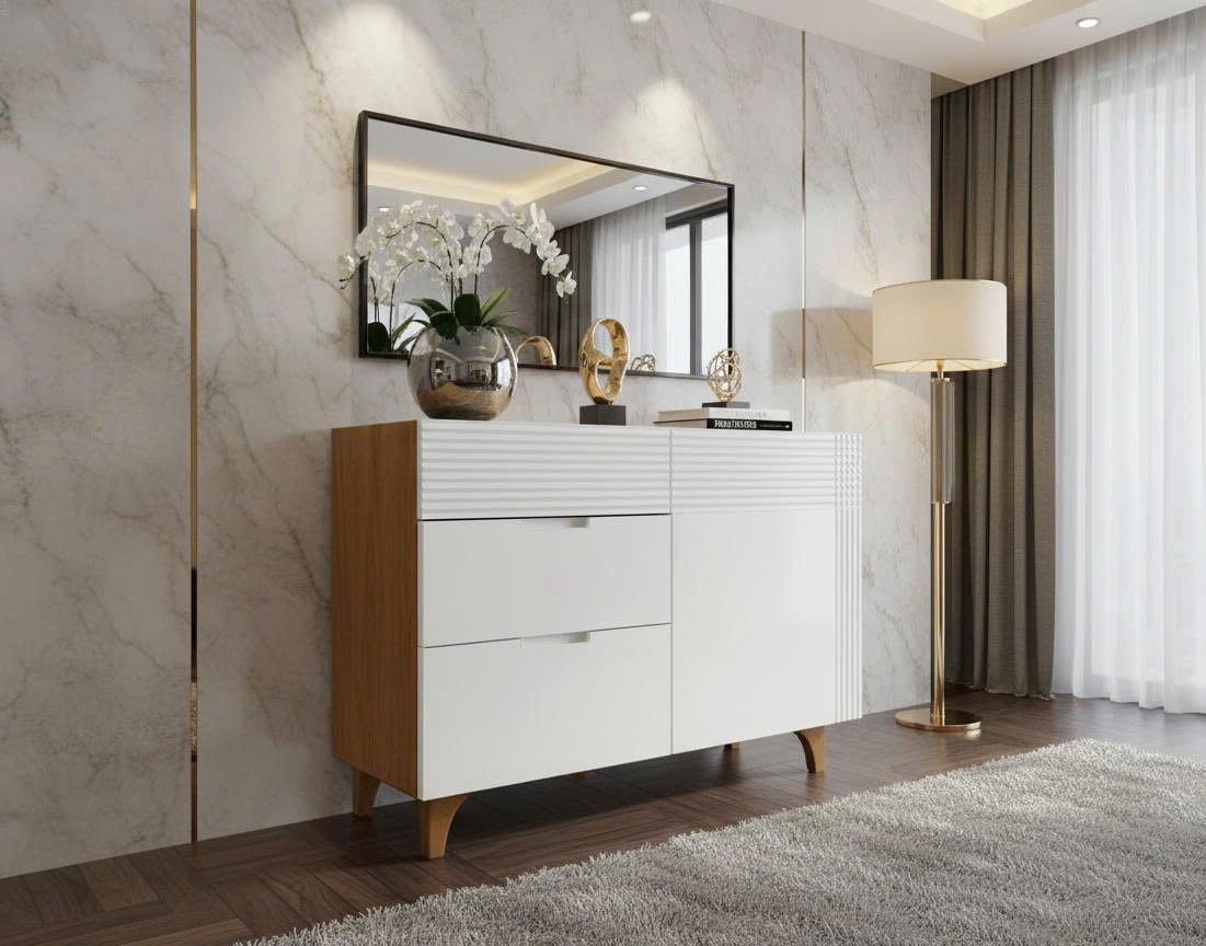 tủ gỗ MDF trang trí hành lang