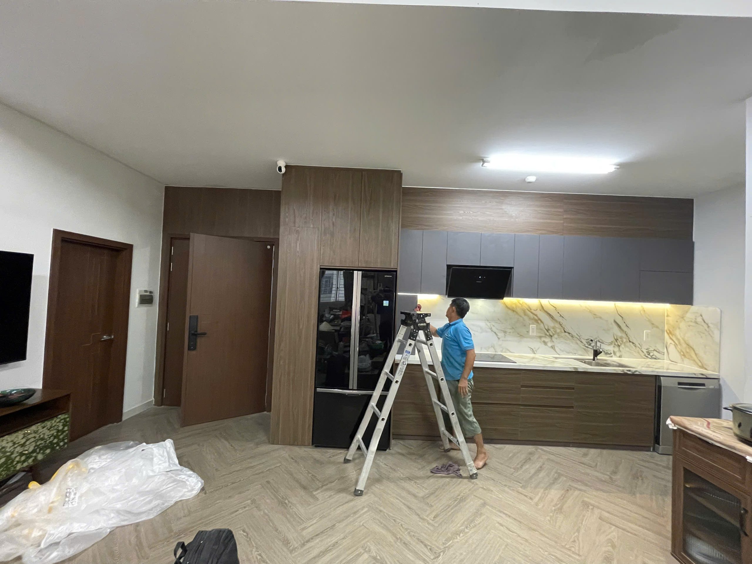 tủ bếp Melamine