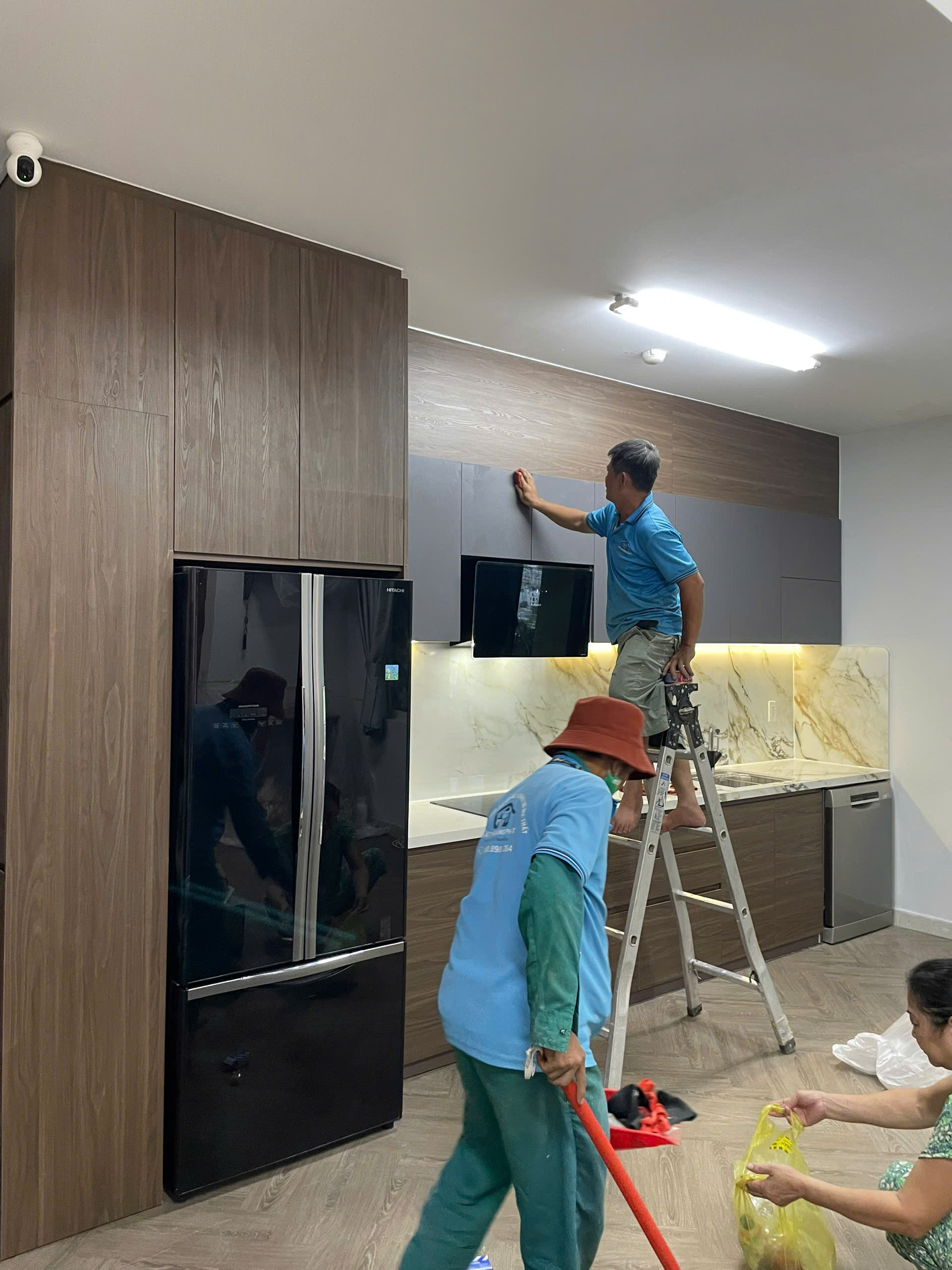 tủ bếp Melamine