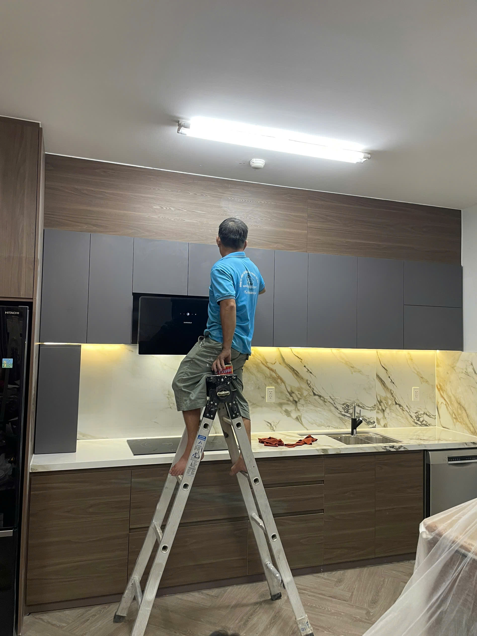 tủ bếp Melamine