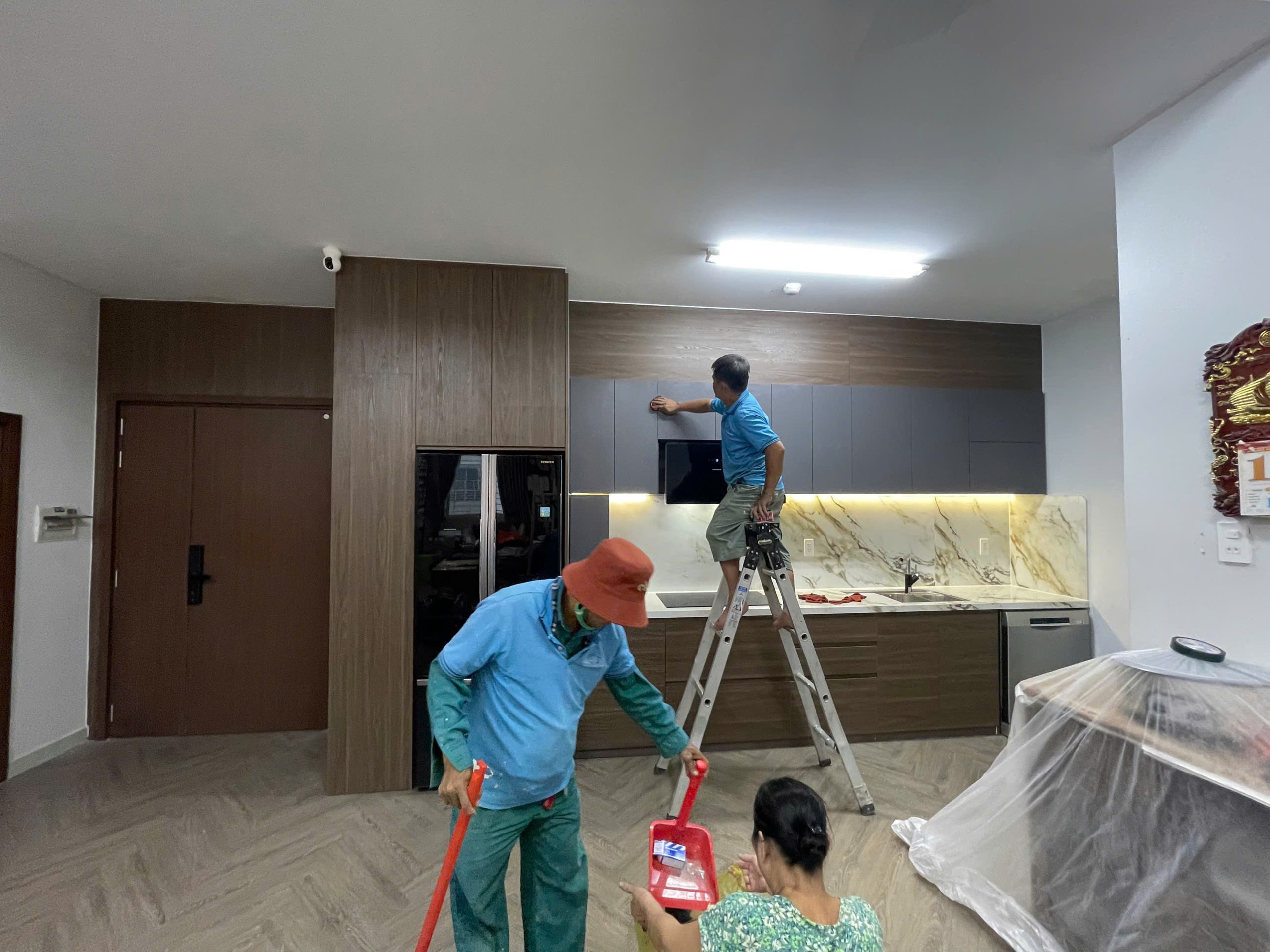 tủ bếp Melamine