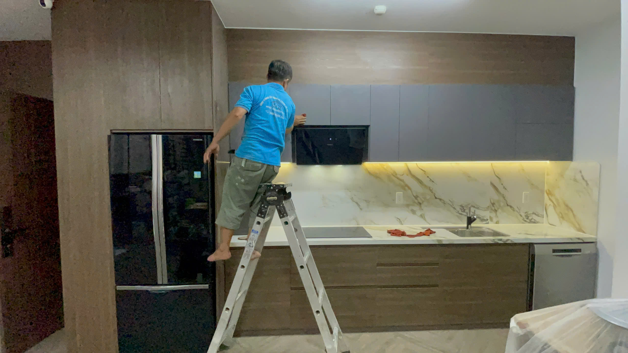tủ bếp Melamine