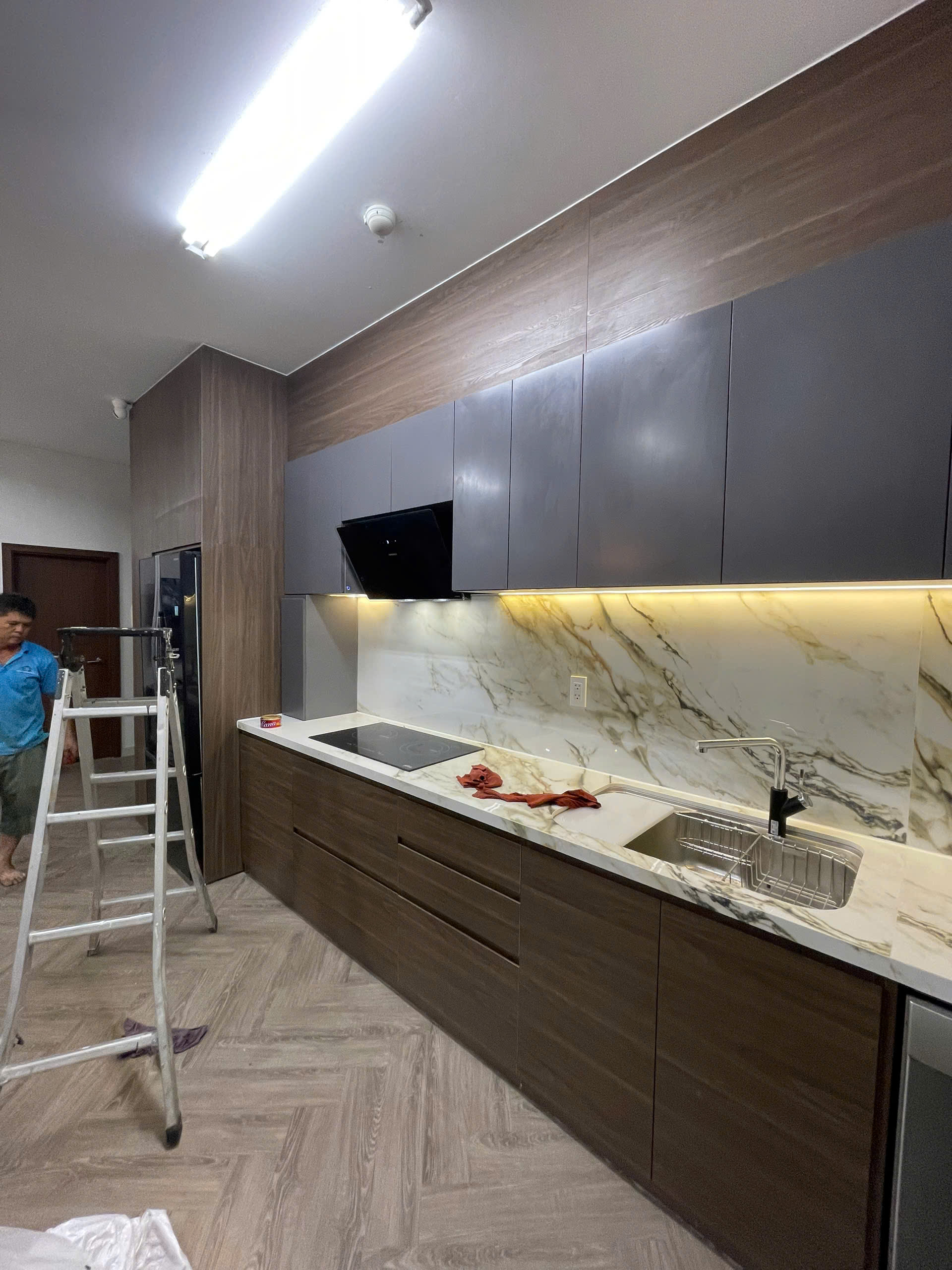 tủ bếp Melamine