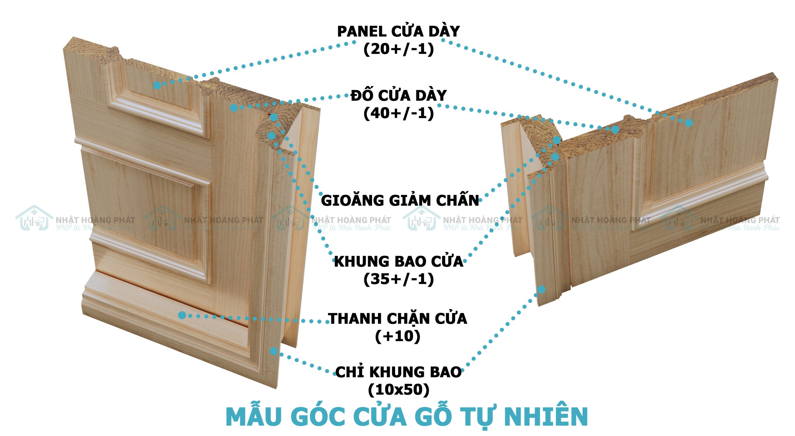 mặt cắt chi tiết cửa gỗ beech