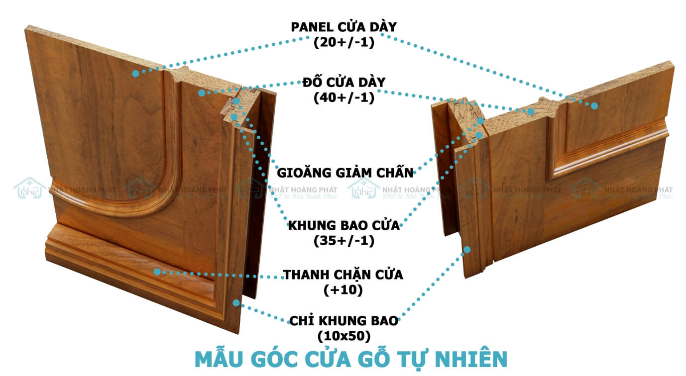 cửa gỗ gõ đỏ tự nhiên