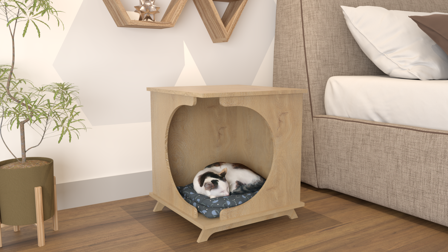 chuồng pets bằng gỗ