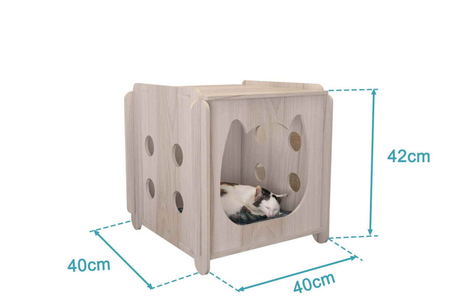 kích thước chuồng mèo bằng gỗ MDF phủ Melamine