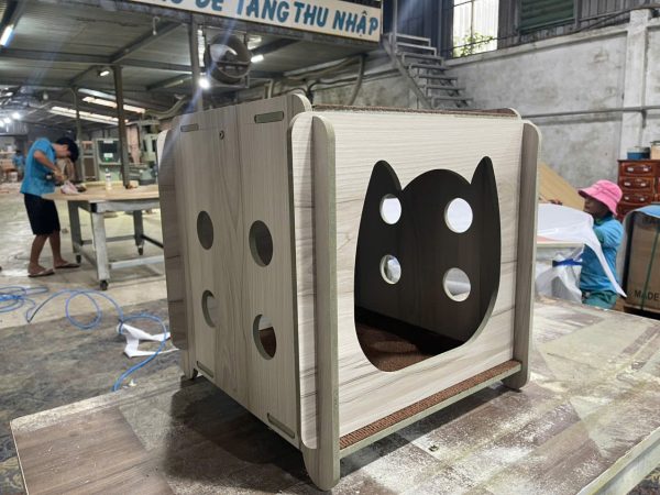 chuồng mèo bằng gỗ MDF phủ Melamine