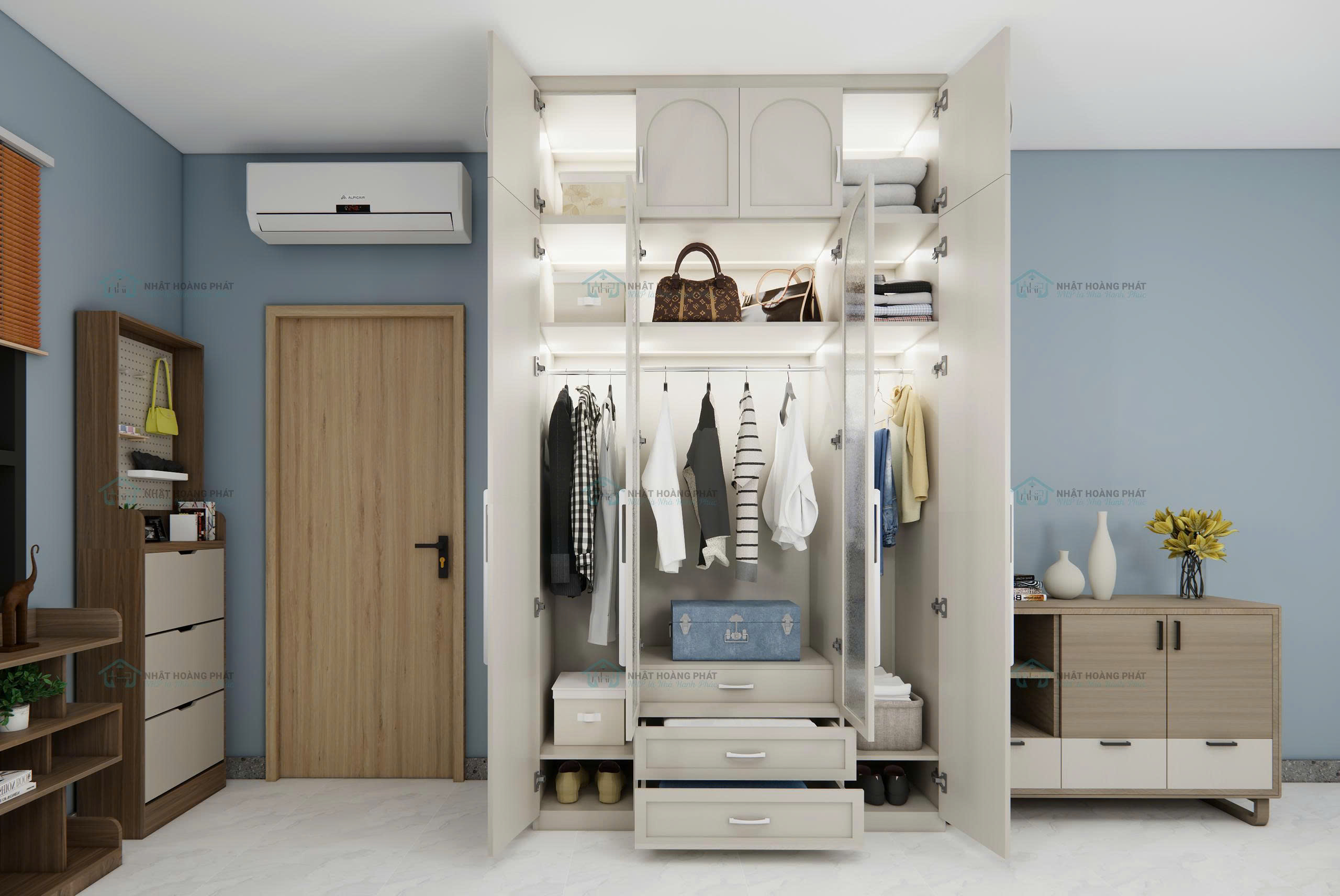 Tủ quần áo melamine