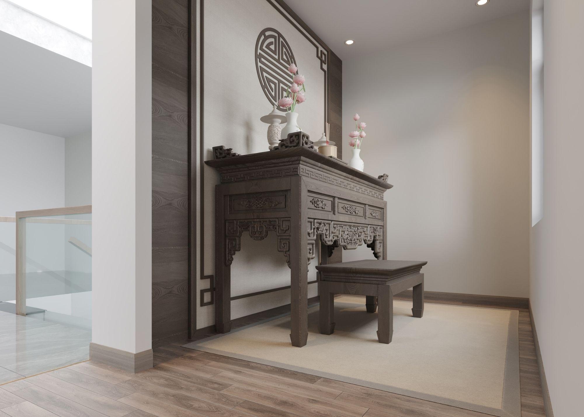 thiết kế phòng thờ