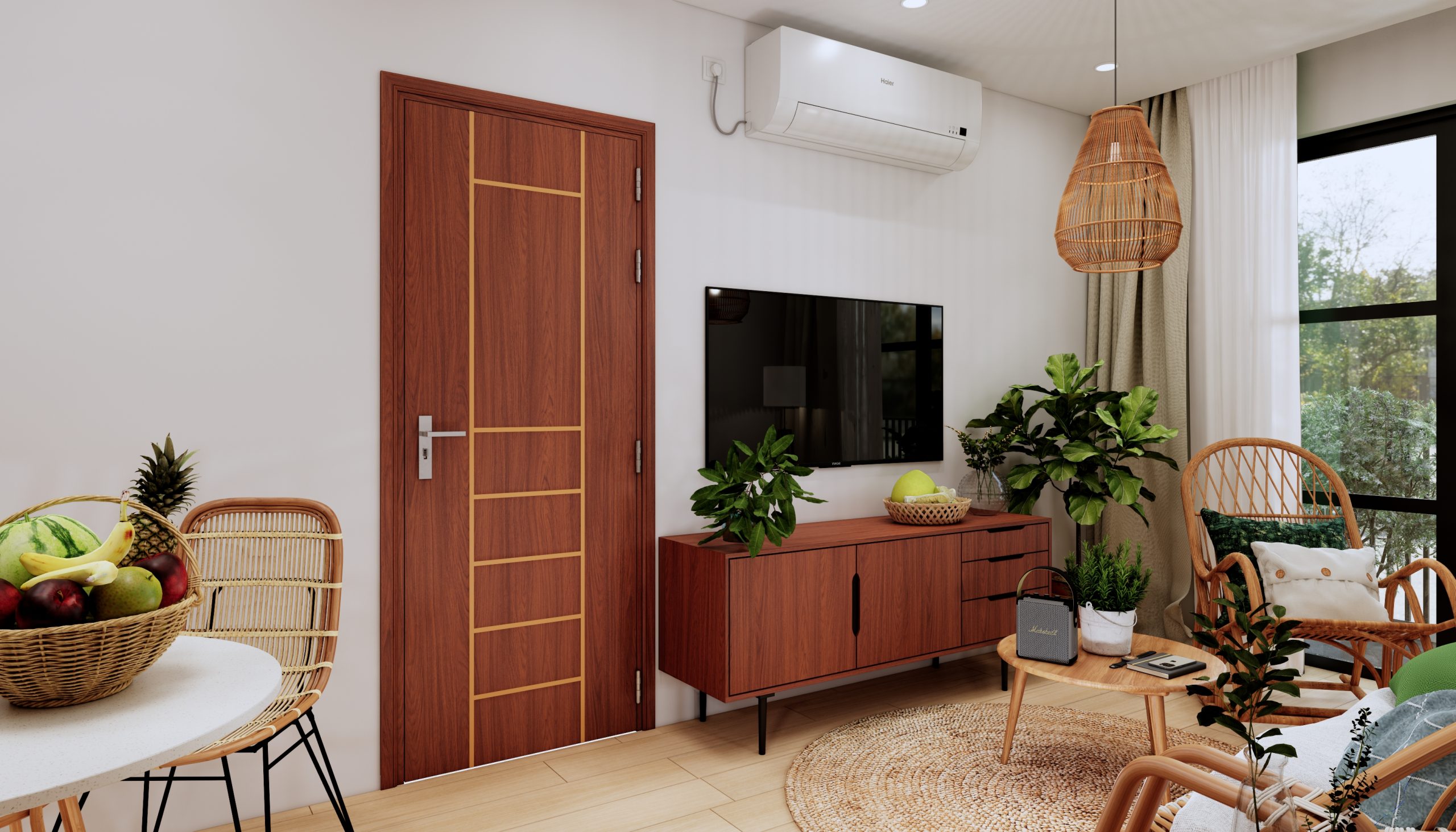 cửa gỗ MDF chống ẩm phủ Melamine