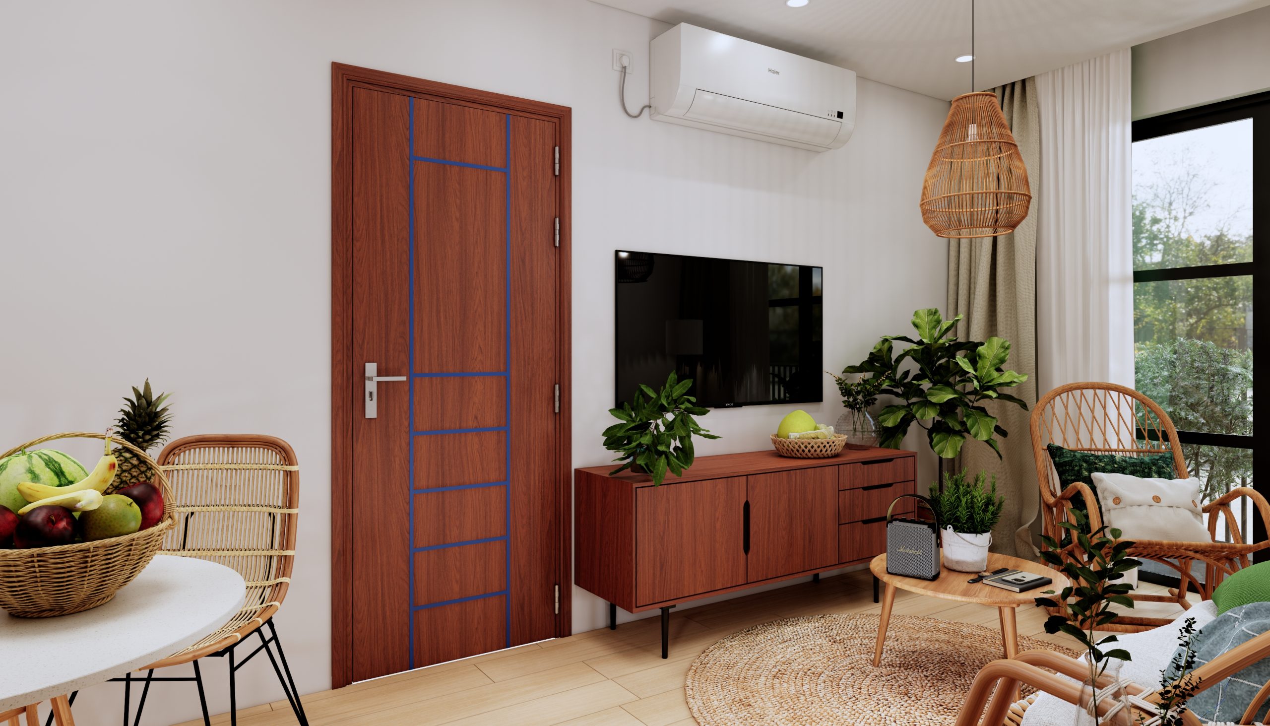 cửa gỗ MDF chống ẩm phủ Melamine