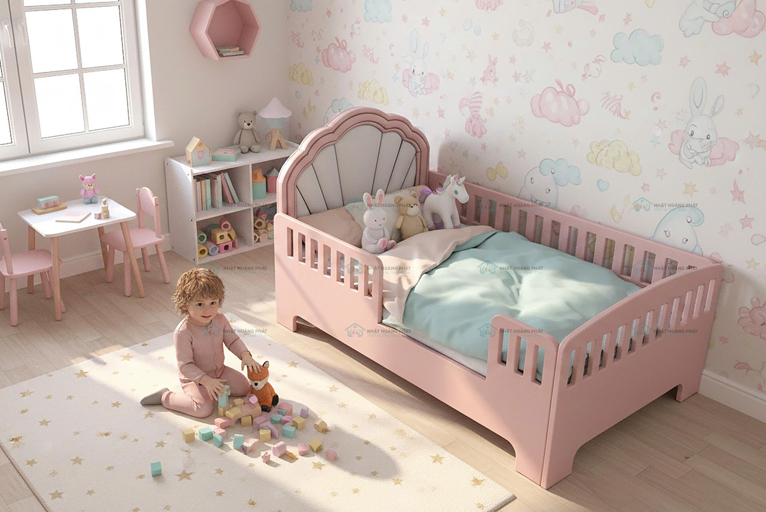 giường MDF phủ melamine