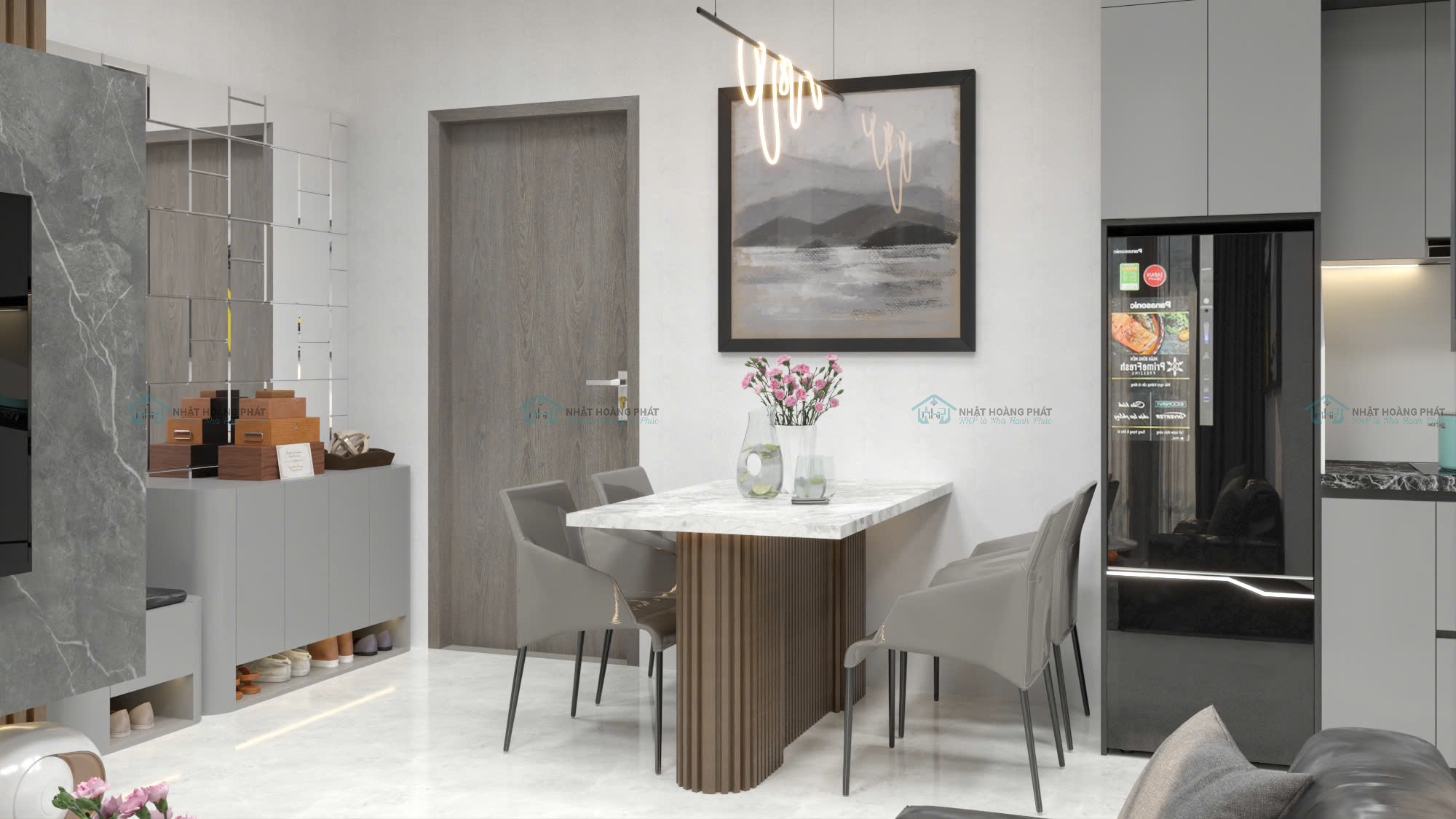 tủ bếp Melamine