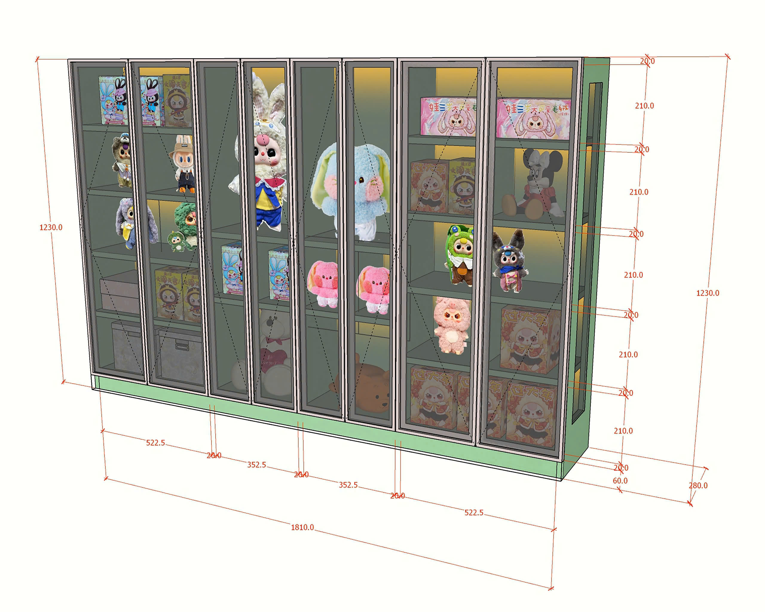 kích thước tủ gỗ công nghiệp