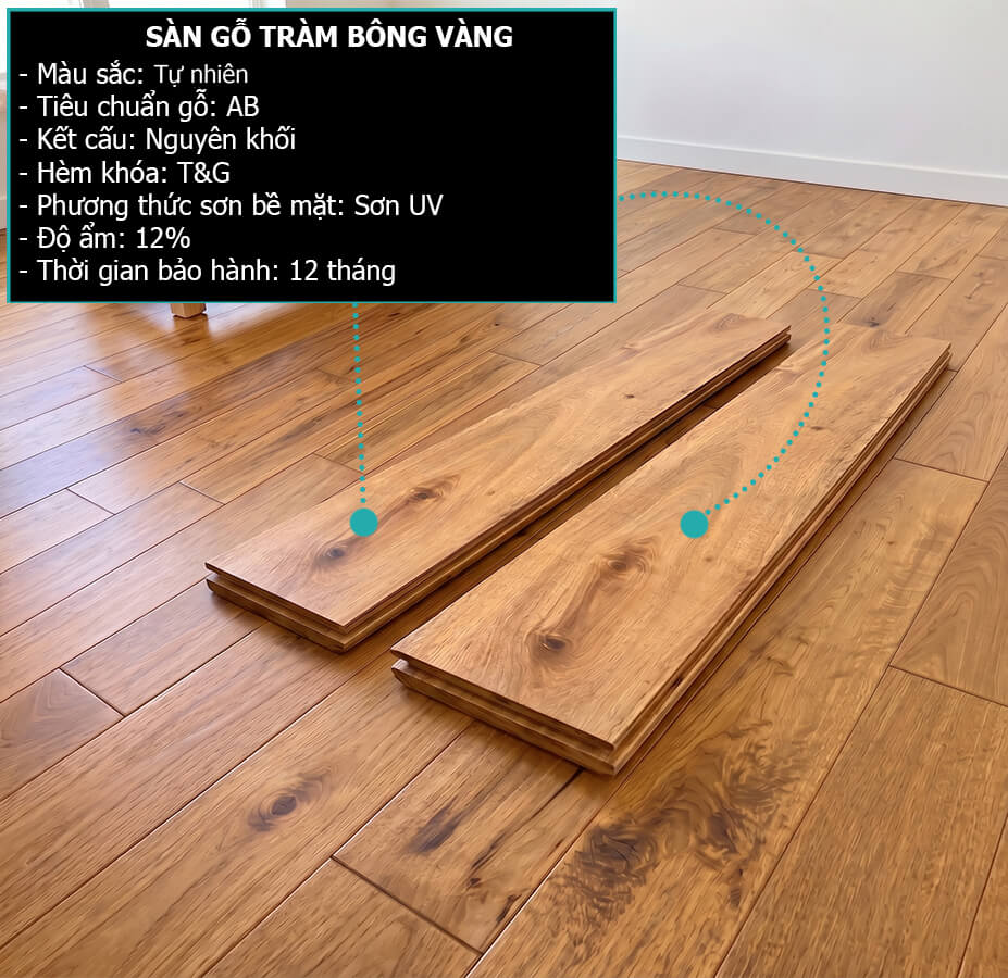 sàn gỗ tràm tự nhiên
