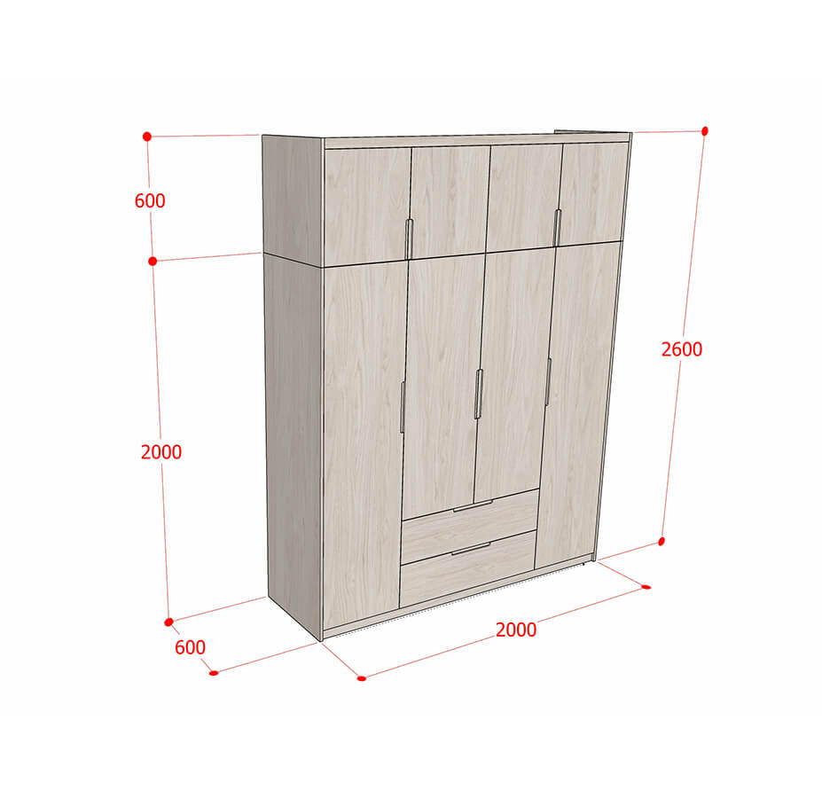 tủ quần áo gỗ MDF