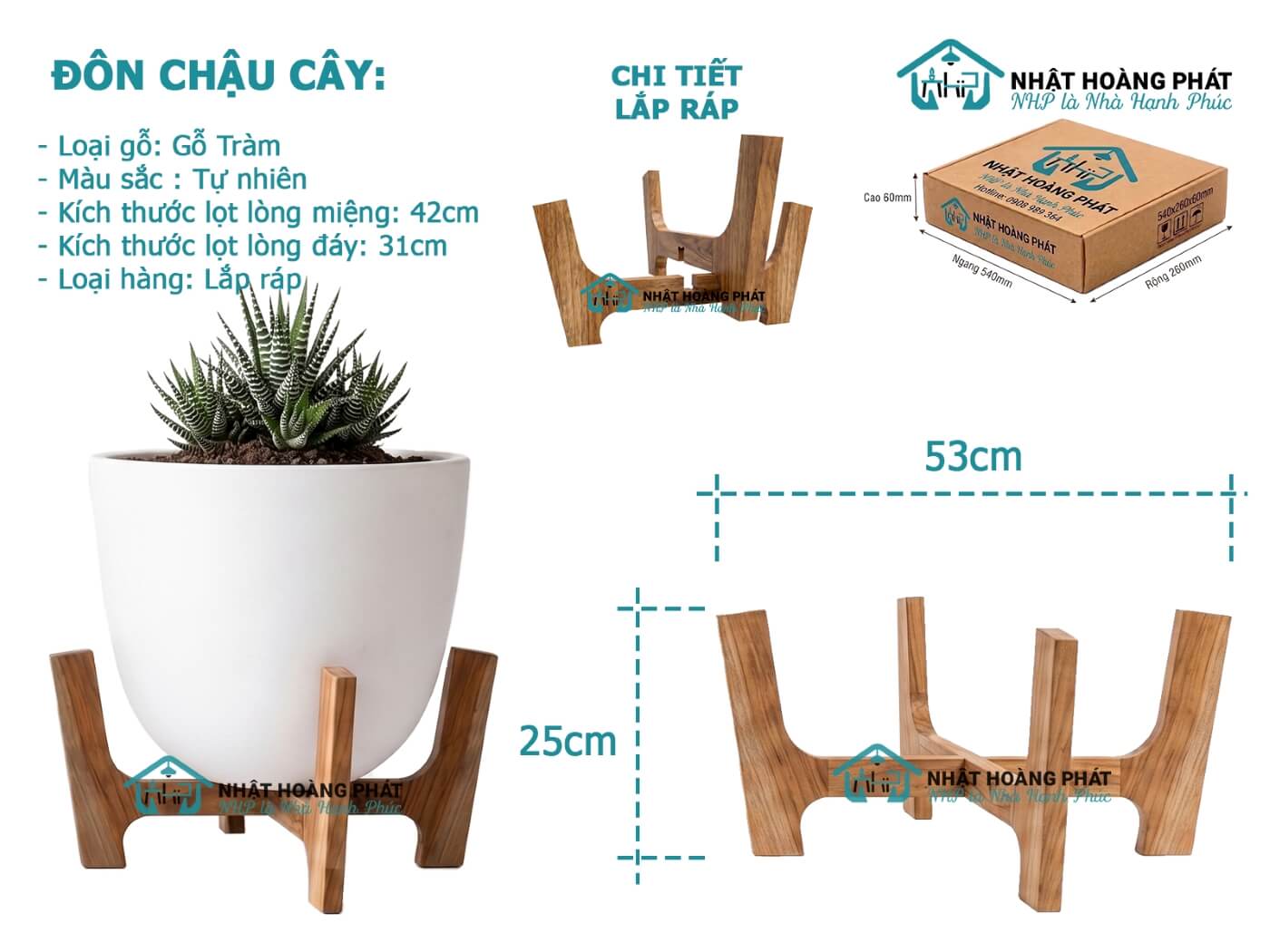 chân đôn chậu cây