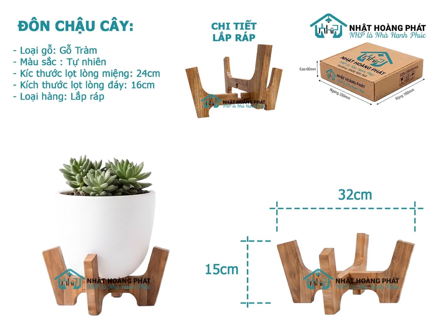 chân đôn chậu cây