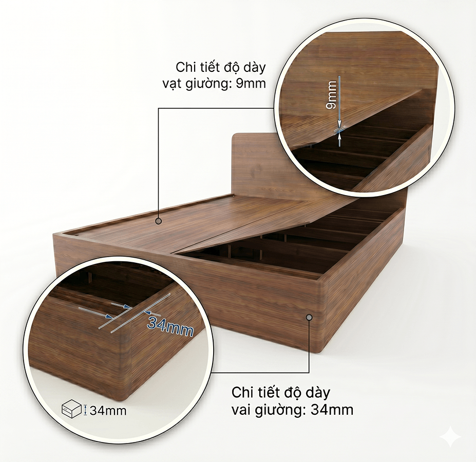 Giường gỗ MDF