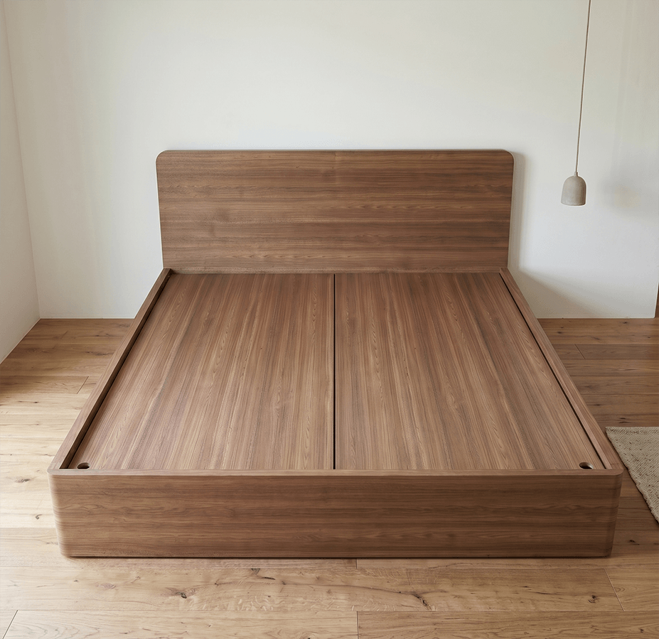Giường gỗ MDF chống ẩm Melamine | Thiết kế hiện đại, giá xưởng
