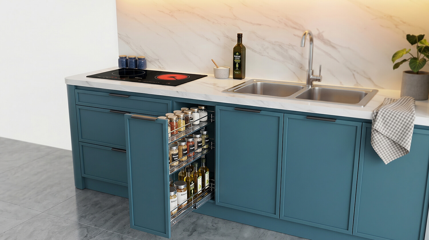 tủ bếp mdf