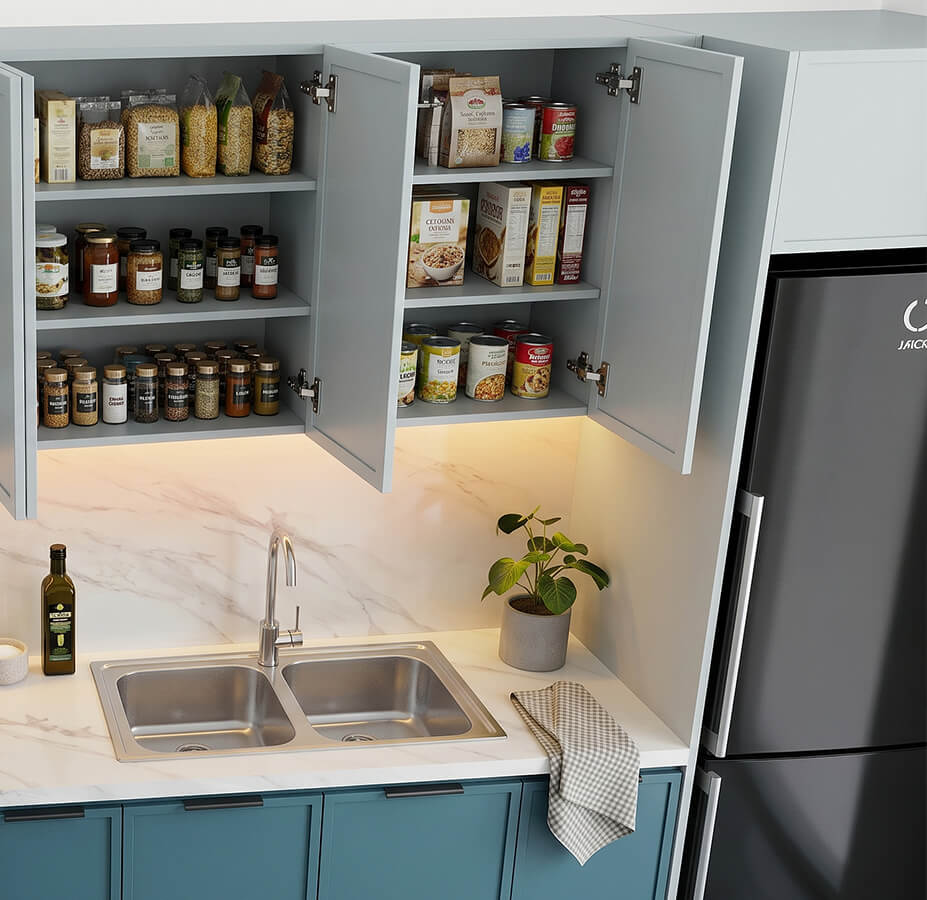 tủ bếp melamine