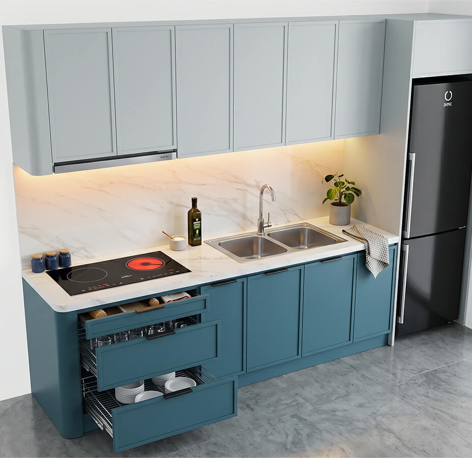tủ bếp mdf chống ẩm