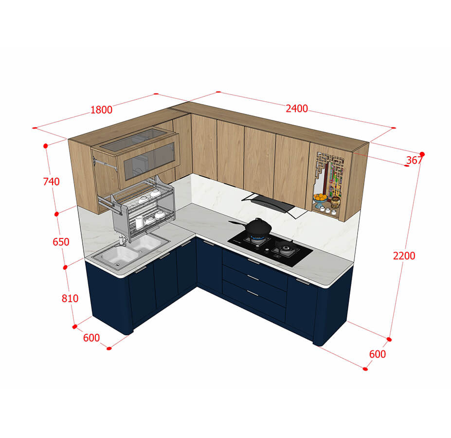 tủ bếp mdf giá xưởng