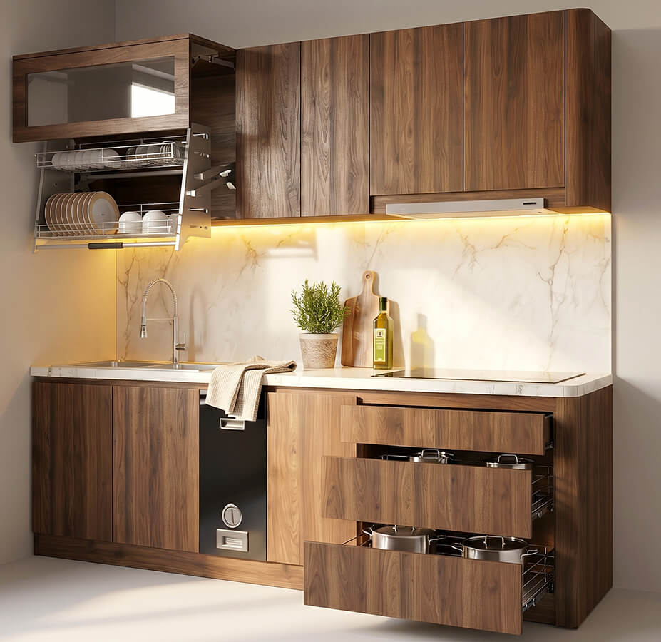 tủ bếp laminate