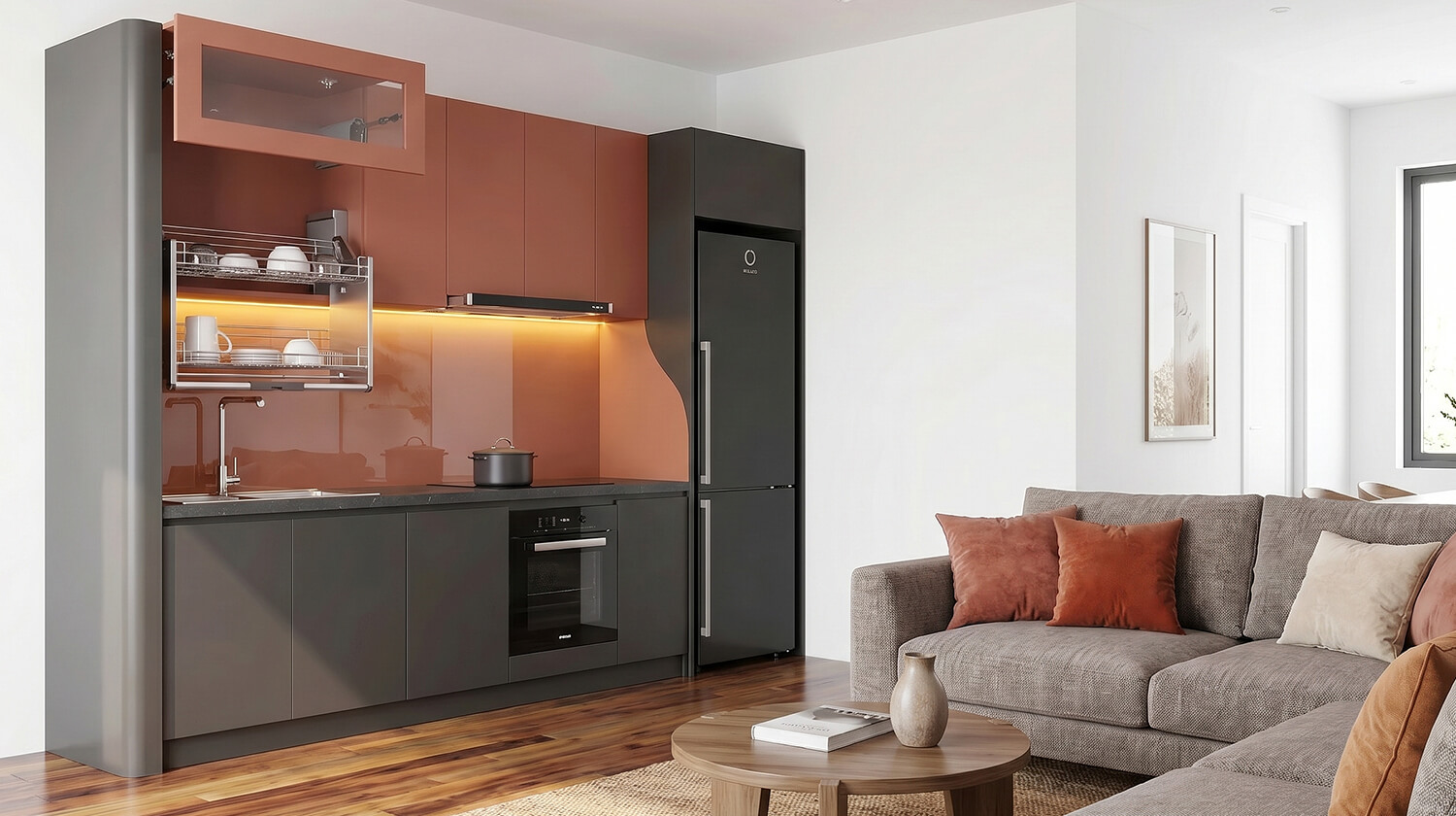 tủ bếp melamine