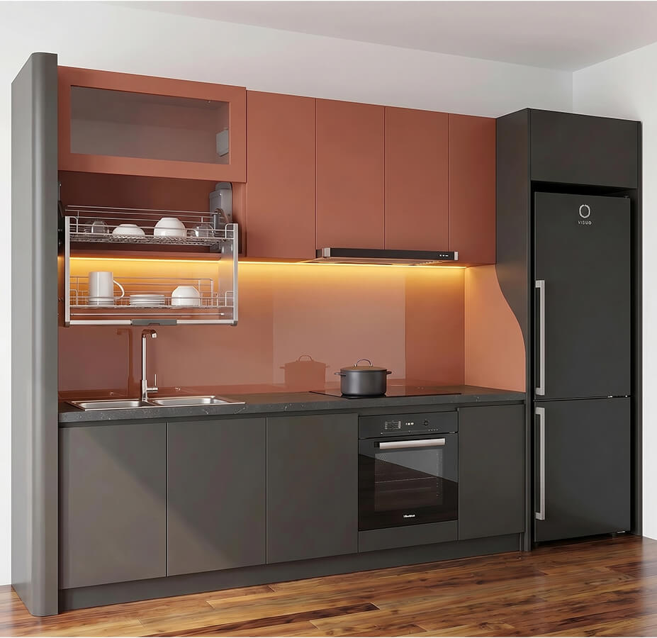 tủ bếp melamine