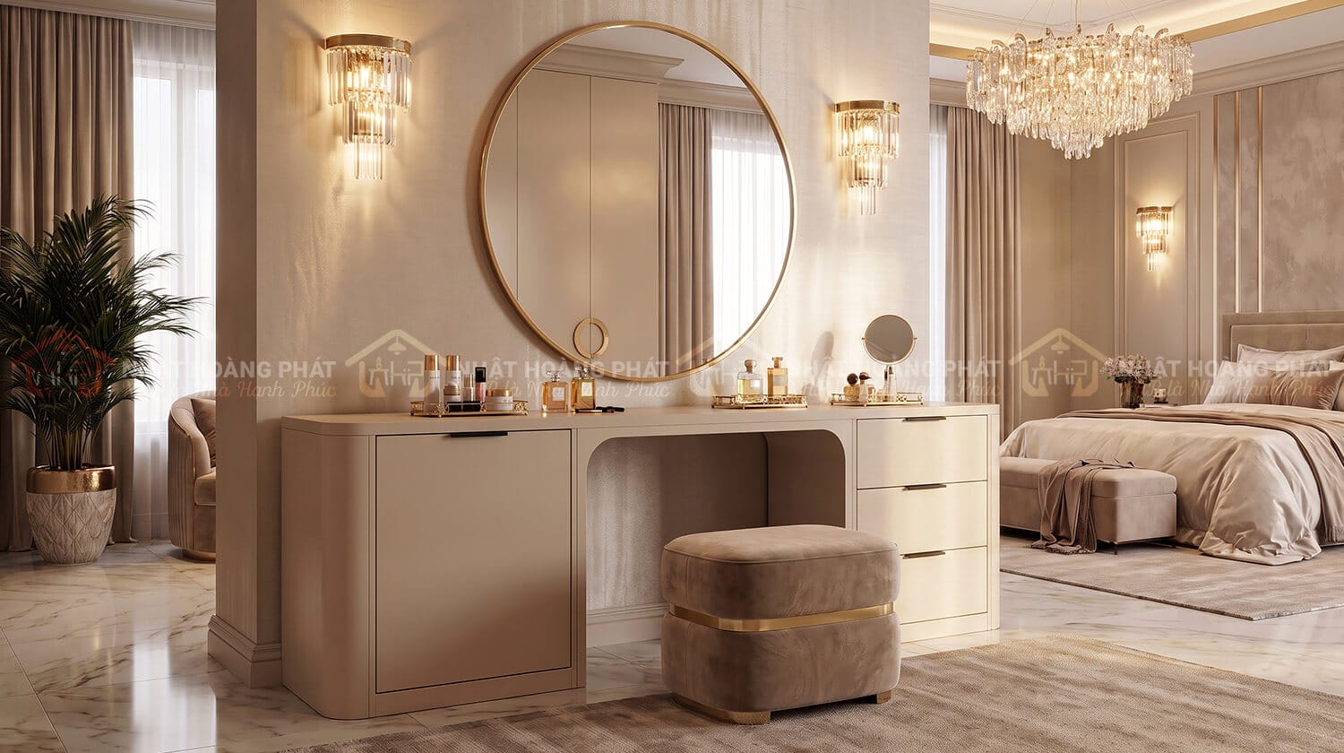 bàn trang điểm melamine
