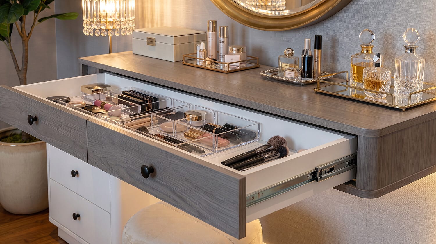 bàn trang điểm gỗ công nghiệp MDF