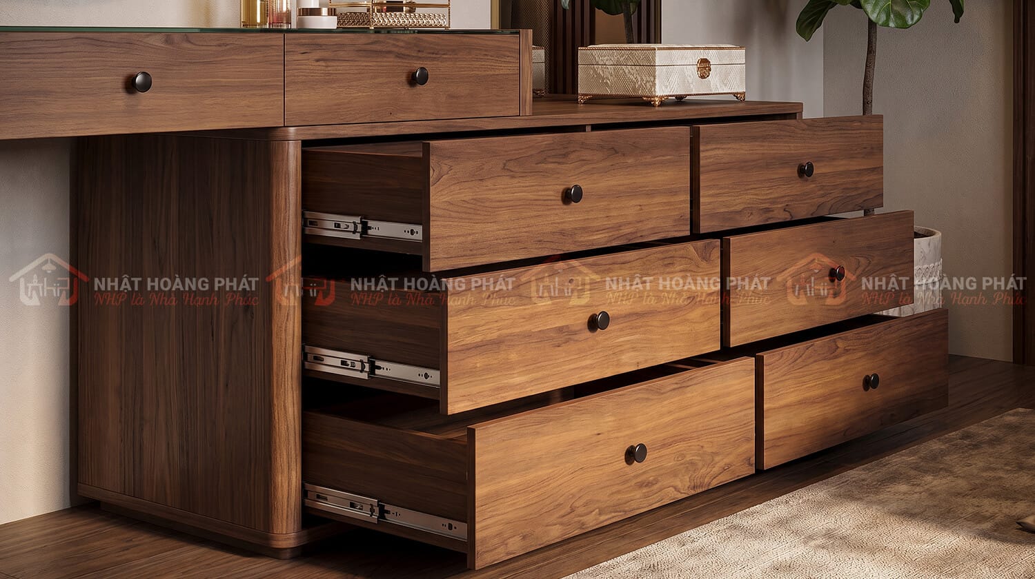 bàn trang điểm MDF chân sắt