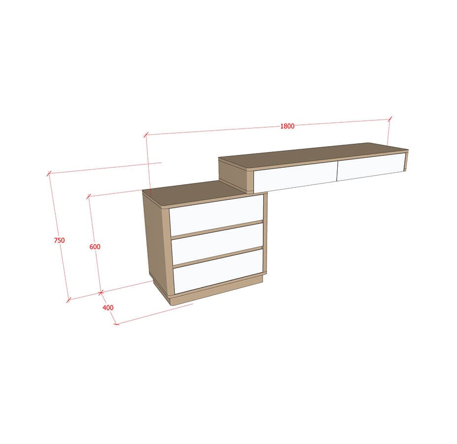 bàn trang điểm mdf