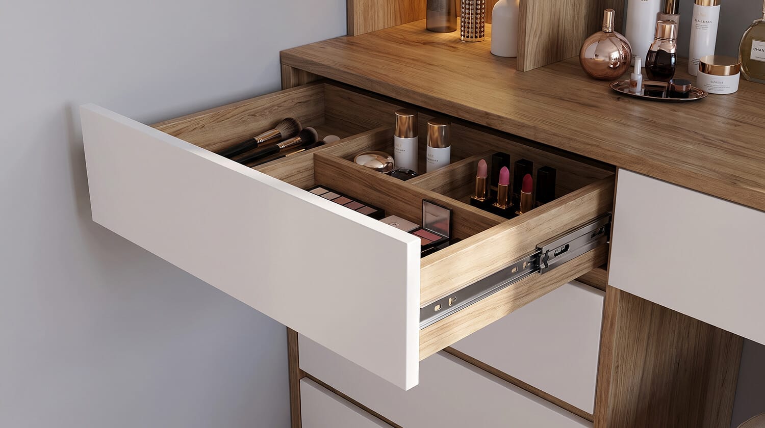 bàn trang điểm mdf cốt xanh