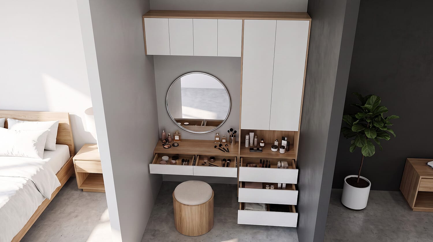 bàn trang điểm mdf kháng ẩm