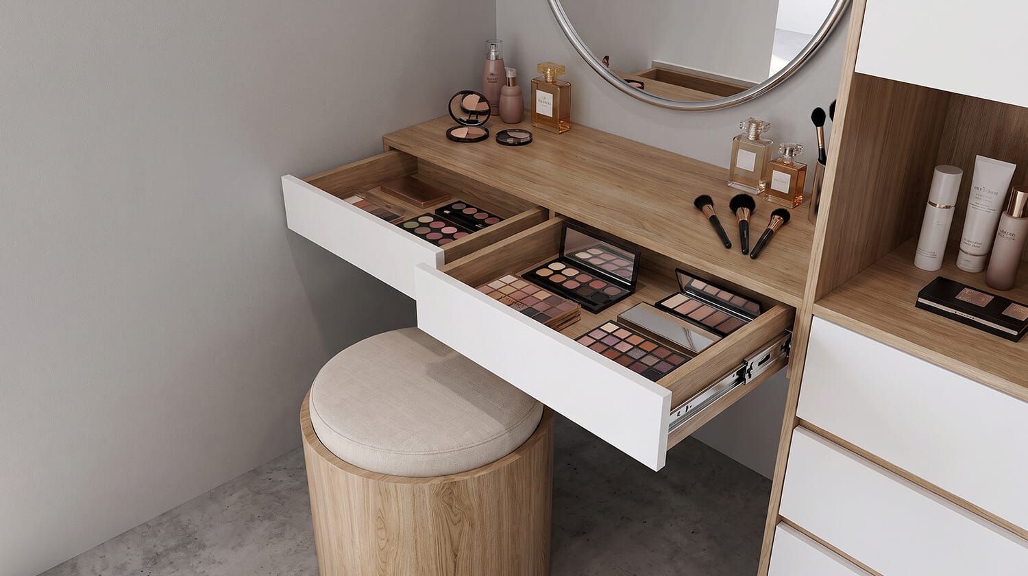 bàn trang điểm mdf