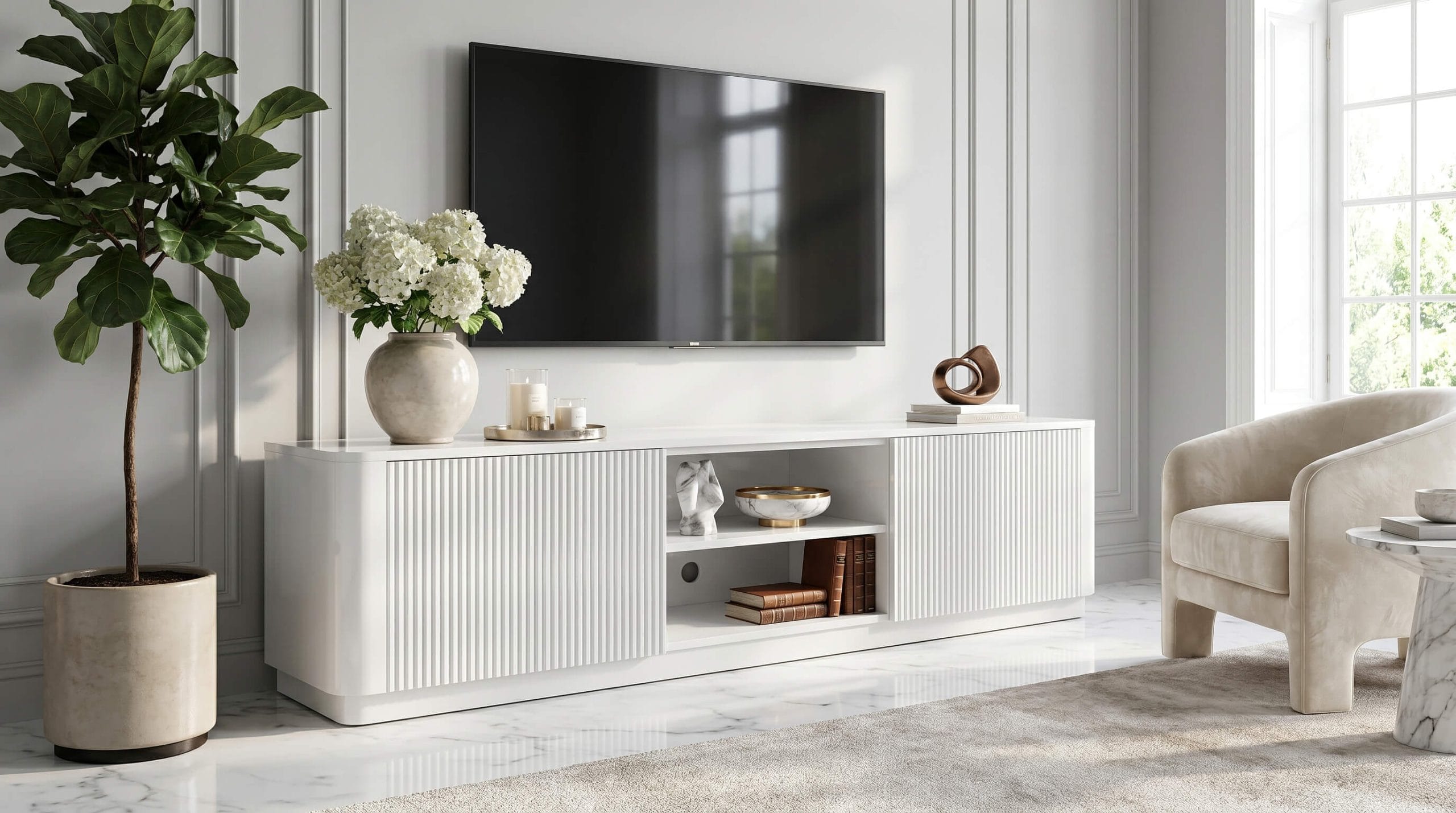 kệ tivi bo cong mdf