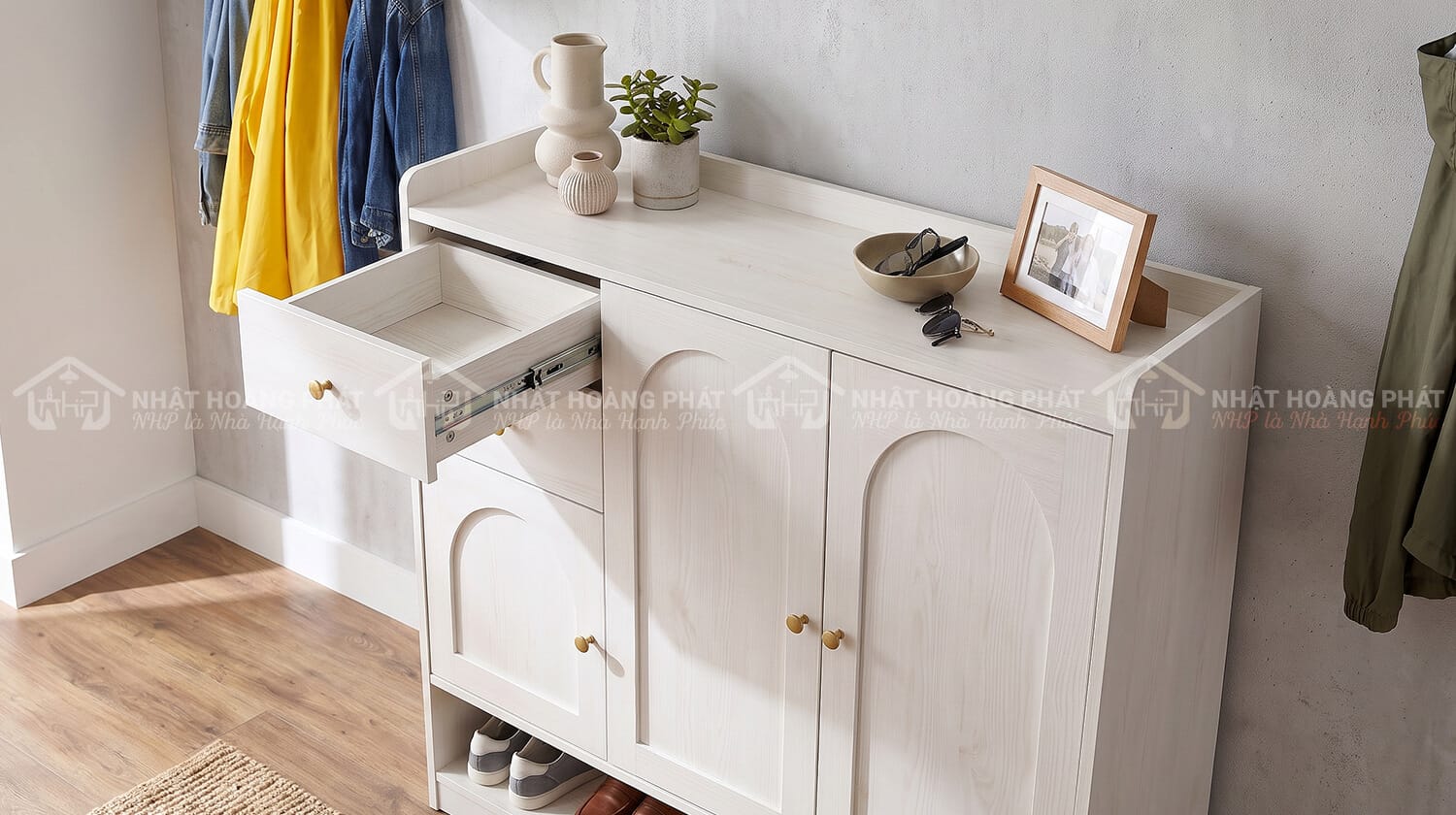 tủ giày mdf hiện đại